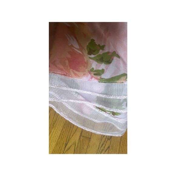 Betsey Johnson x Urban Outfitters Tori 90s Floral Pink Midi Dress Size Small - Picture 6 of 9